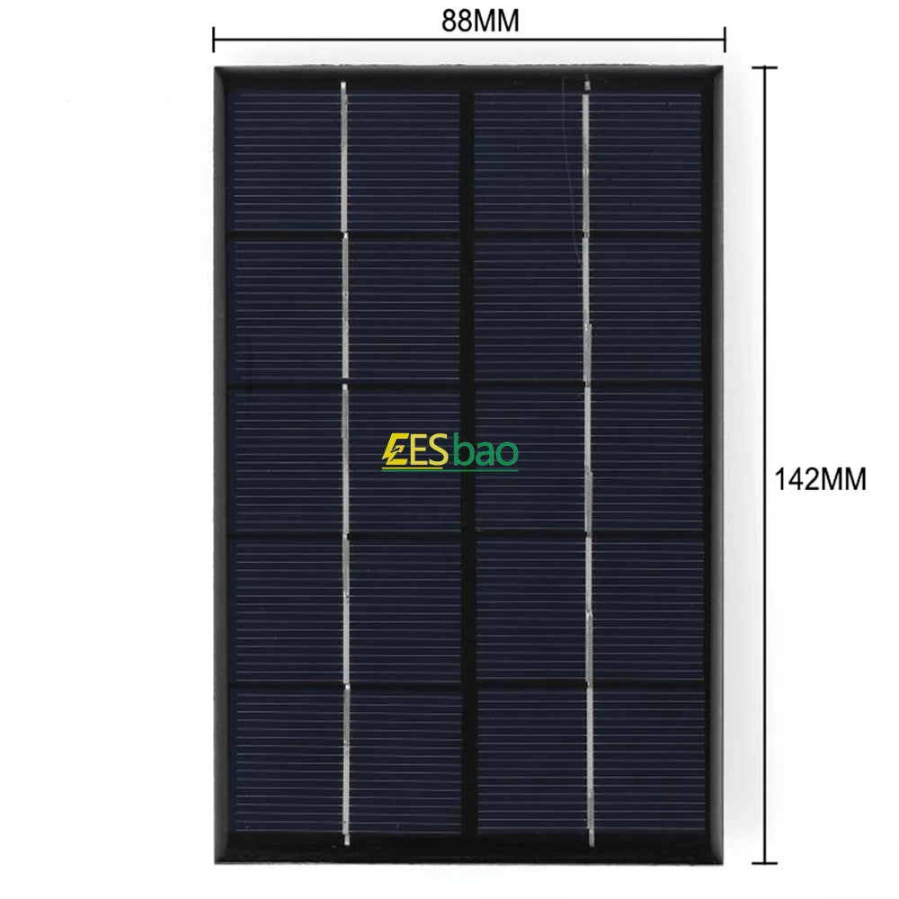 Portable Waterproof Solar Panel Charger – 5W USB for Phones, Tablets & Outdoor Hiking