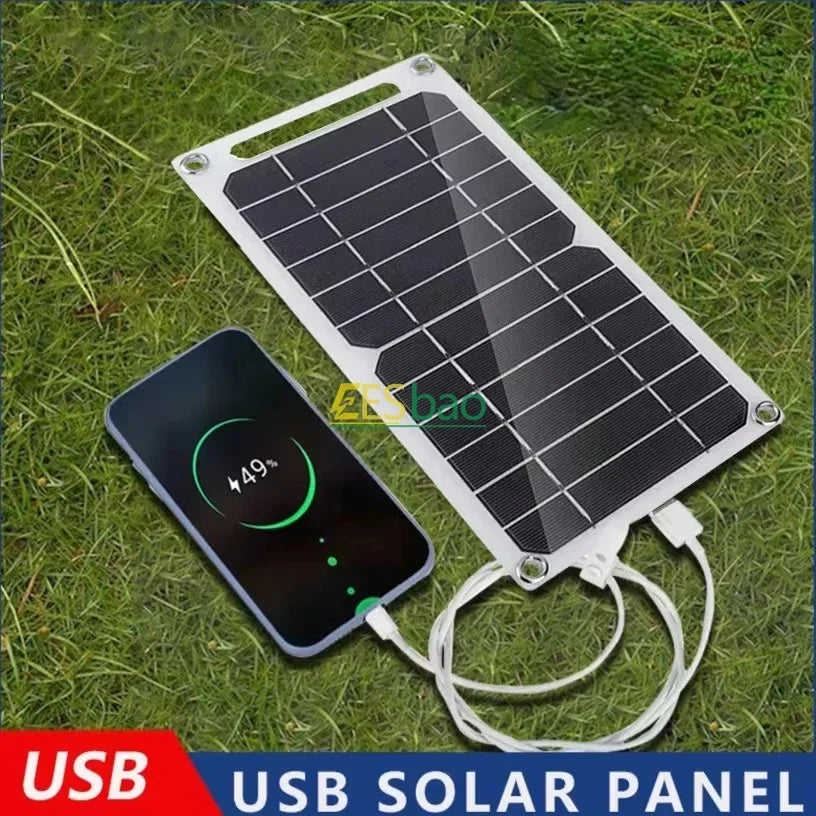 Portable Waterproof Solar Panel Charger – 5W USB for Phones, Tablets & Outdoor Hiking