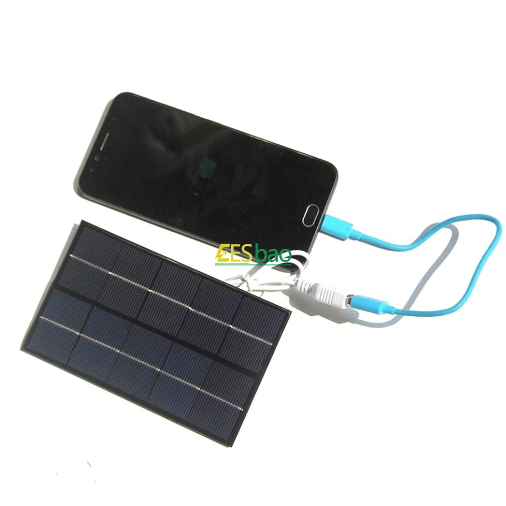 Portable Waterproof Solar Panel Charger – 5W USB for Phones, Tablets & Outdoor Hiking